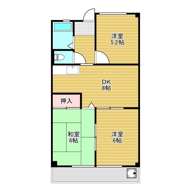 淀川中央マンションの間取り
