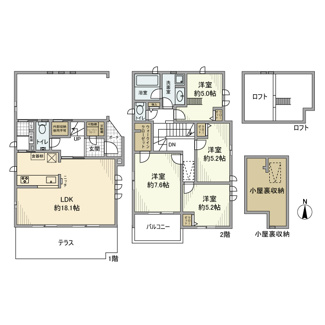 【間取り】 | 学園東町戸建