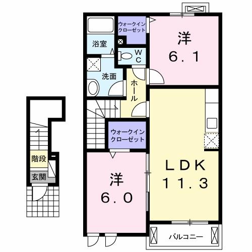 メゾンシュクレⅡの間取り