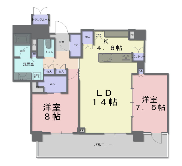 ブリリアタワー前橋の間取り