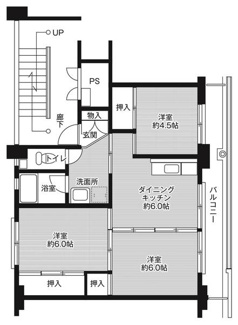【間取り】 | ビレッジハウス西出雲2号棟