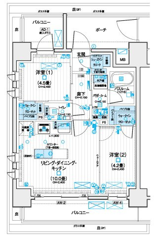 【間取り】 | デュオステージ海老名Ⅱ