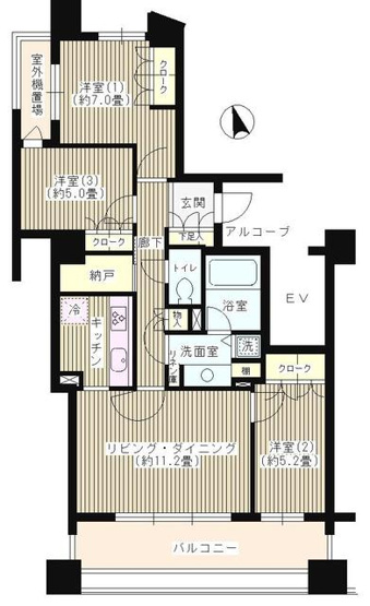 【間取り】 | パークホームズ市ヶ谷薬王寺