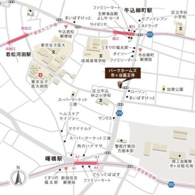 【地図】 | パークホームズ市ヶ谷薬王寺