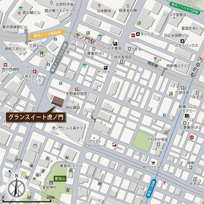 【地図】 | グランスイート虎ノ門