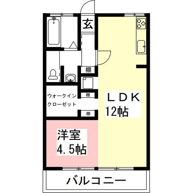 岐阜市六条南２丁目のアパートの間取り