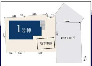 横浜市南区永田南２丁目の新築一戸建の区画図|限定1棟の販売です！
お気軽にお問合せ下さい！