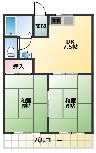 忍ヶ丘グリーンハイツの間取り