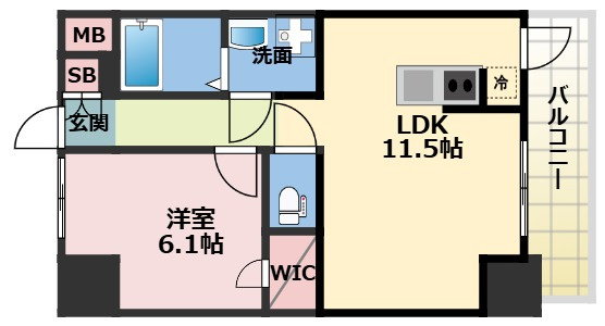 S-RESIDENCE新大阪駅前の間取り