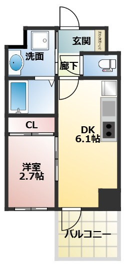 セレニテ新大阪グランデ ミリュー　仲介手数料無料の間取り