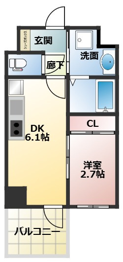 セレニテ新大阪グランデ ミリュー　仲介手数料無料の間取り