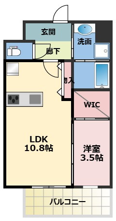 Alivis三国本町の間取り