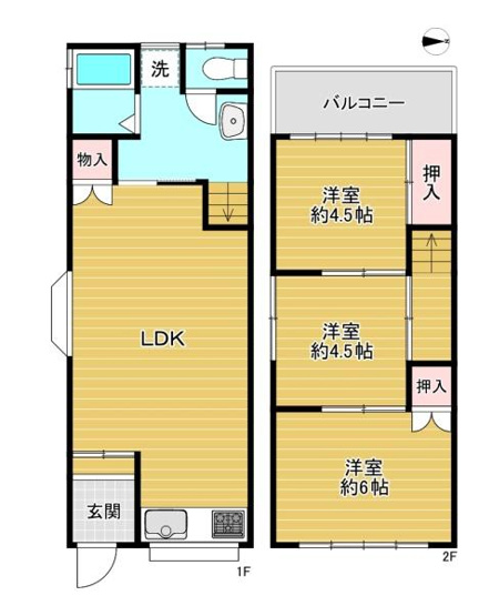 【間取り】 | 守口市大宮通3丁目　中古戸建