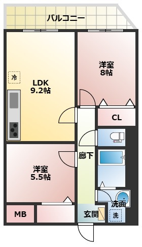リアライズ今里南の間取り