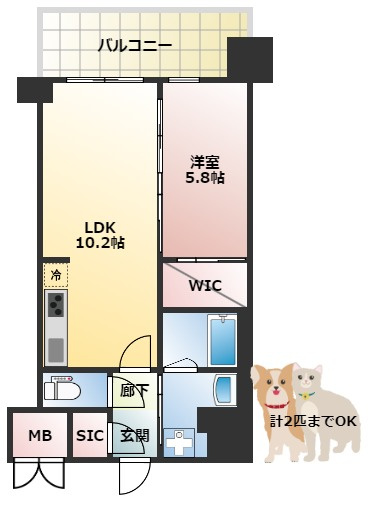 グランカーサ新大阪SOUTHの間取り