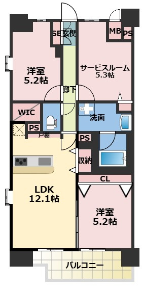 スプランディッド大阪NAMBA LINEの間取り