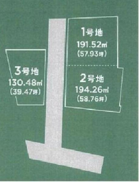 和歌山市西高松1丁目分譲地（1号地の内容）の土地図