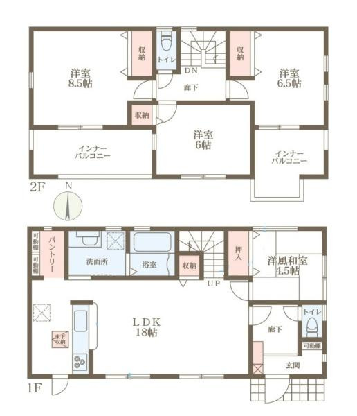リーブルガーデン檜垣町 ／新築一戸建の間取り