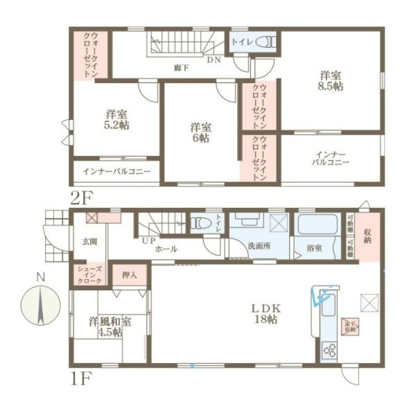 リーブルガーデン小泉町 １号棟 ／新築一戸建の間取り