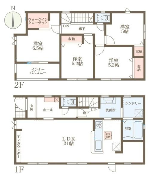 リーブルガーデン小泉町 ２号棟 ／新築一戸建の間取り