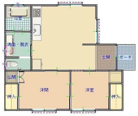和歌山市鳴神　中古戸建の間取り