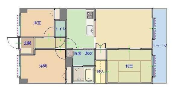 サンライズマンション岩出5壱番館　の間取り