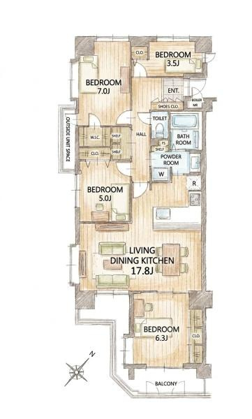 戸塚パーク・ホームズの間取り