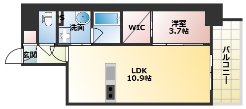 RJRプレシア南堀江の間取り