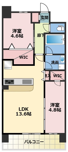 スプランディッド難波Ⅶの間取り