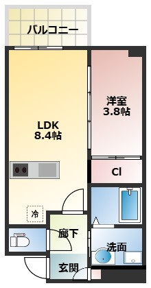 クレストコート堂島の間取り