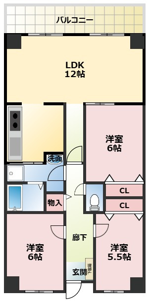 PHOENIX COURT 交野Ⅰの間取り