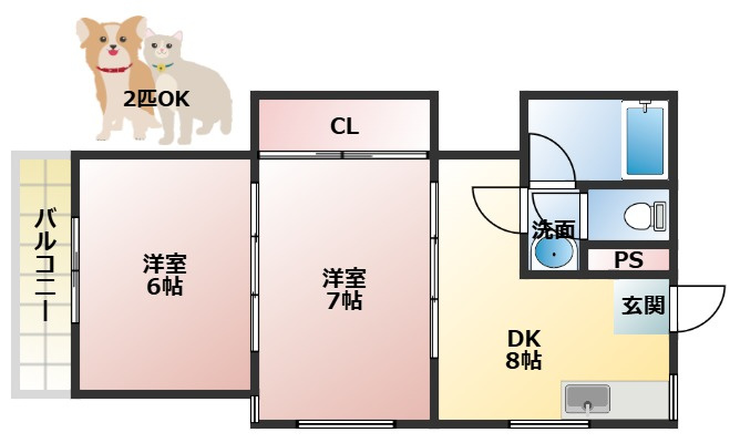 梶町マンションの間取り