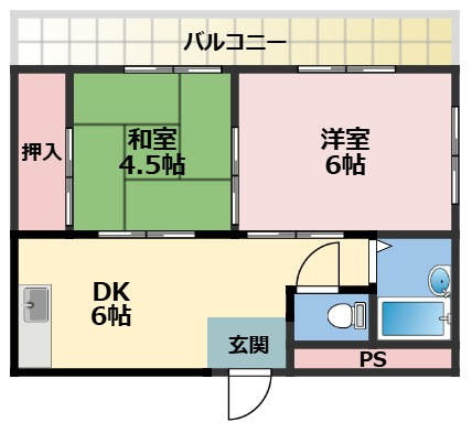 オオバハイツの間取り