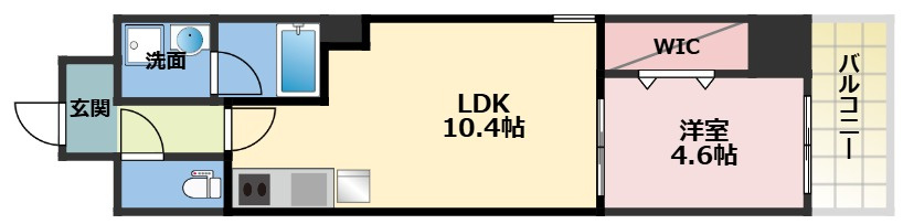 ブロード江坂広芝町レジデンスの間取り