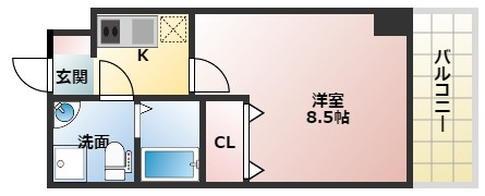 SERENiTE江坂四番館の間取り
