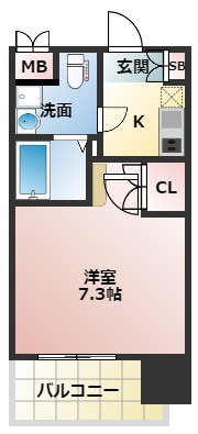 アスリート江坂Ⅱ番館の間取り