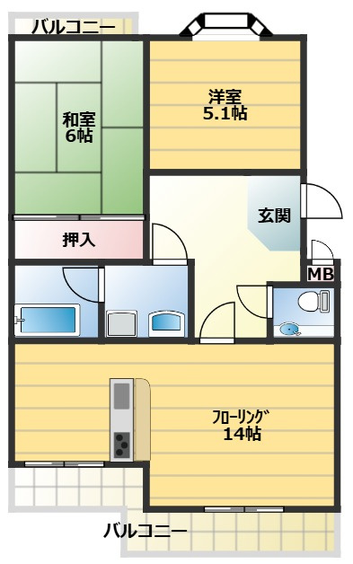 ドミシル並川の間取り