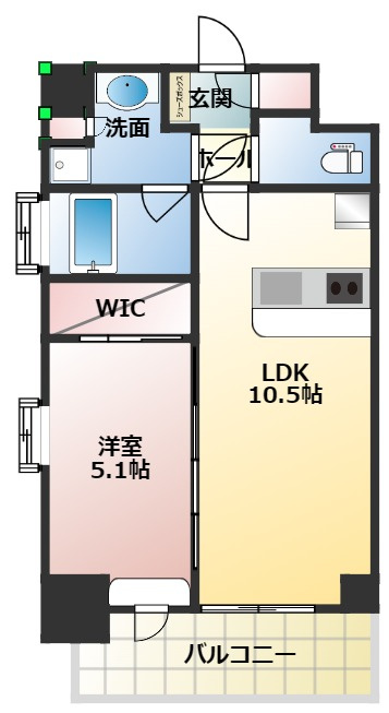スプランディッド江坂Ⅲ の間取り