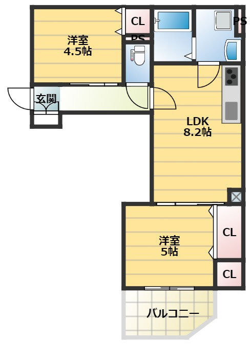 スリール明和Ⅰの間取り