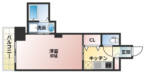 S-RESIDENCE江坂Libleの間取り