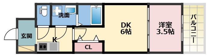 エスリードレジデンス大阪谷町ザ・マークスの間取り