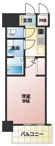 S-RESIDENCE江坂Alegriaの間取り