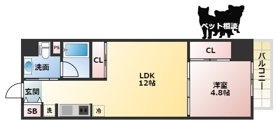 Uresidence Temmabashiの間取り