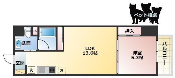 Uresidence Temmabashiの間取り