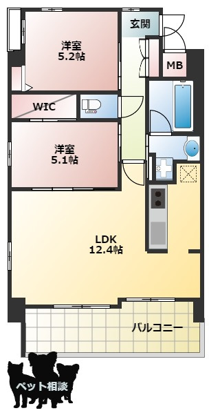 スプランディッド池田呉服町の間取り
