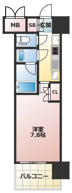 パークフラッツ江坂の間取り