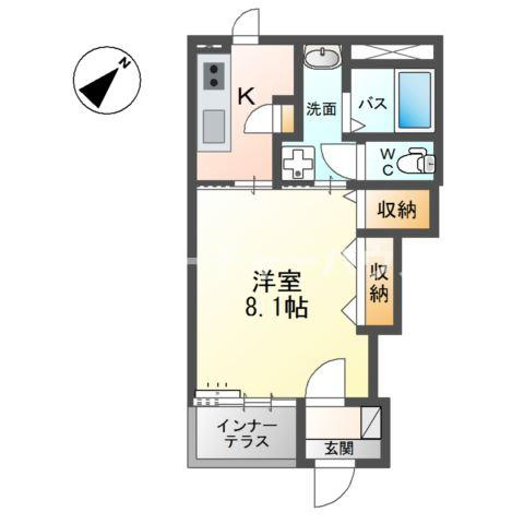 サクシード鹿島谷Ｂの間取り