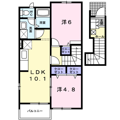 ムーンヴェルジュＡの間取り
