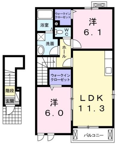【間取り】 | サニーレジデンスⅡ　Ａ