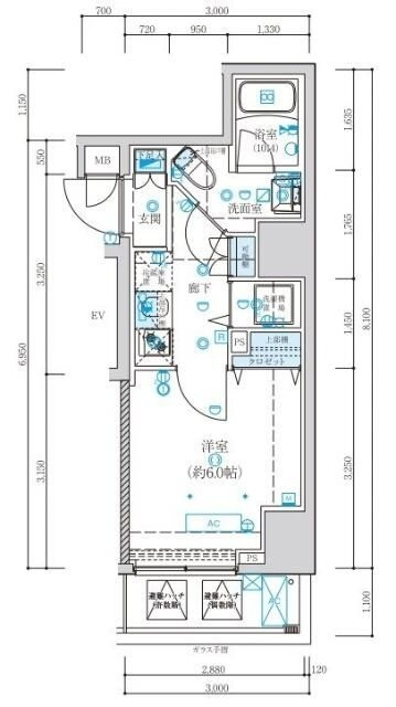 ベルシード千住パークサイド の間取り|間取りです。